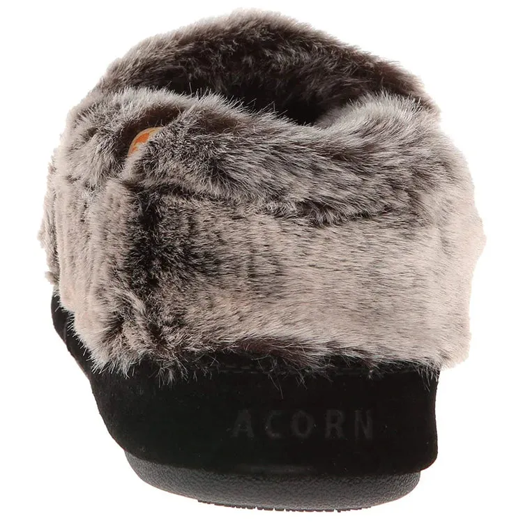 Acorn Moc Slippers Chinchilla Charcoal - Women's