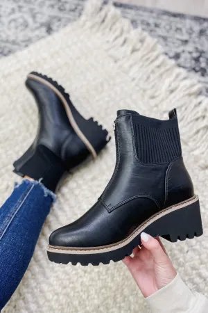 Boo Zipper Ankle Boot- Black