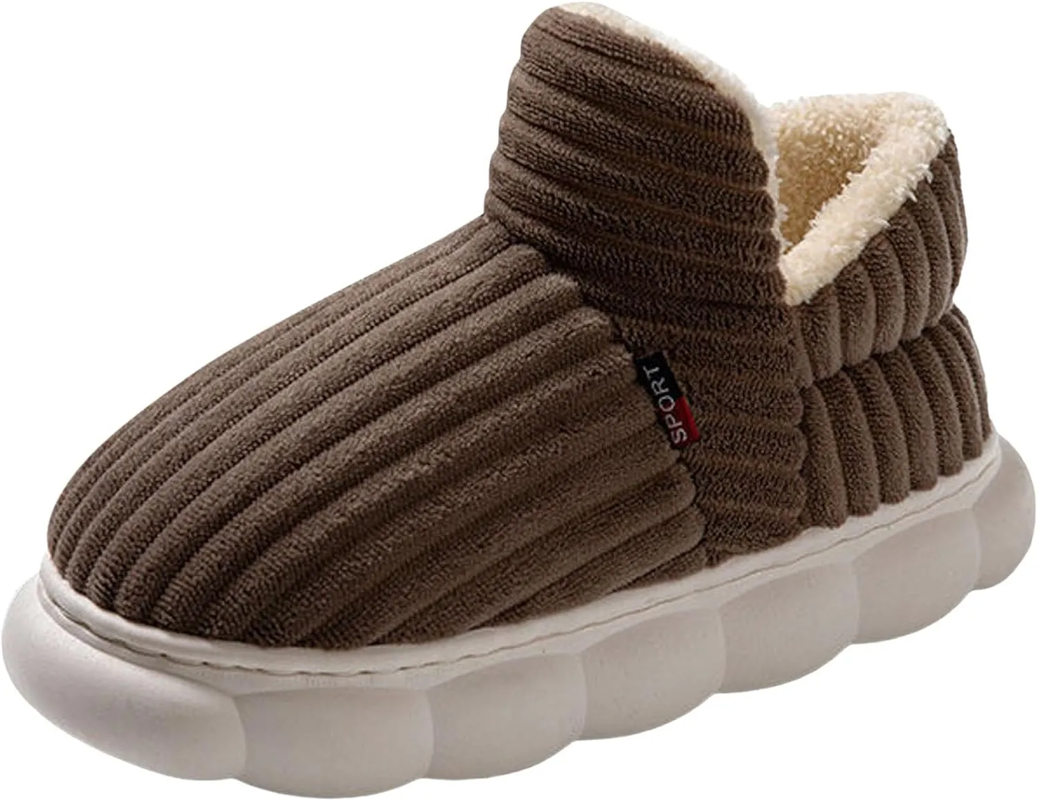 Cathalem House Slippers for Women Platform Mini Boots Ankle Boots Anti-Slip Slippers Suede Fleece-Lined Indoor and Outdoor