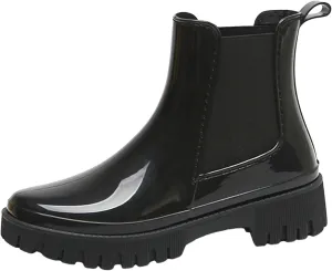 Cathalem Women's Ankle Rain Boots Waterproof Chelsea Rain Boots Rubber Boots Women Short Garden Boots Anti Slip Work Booties