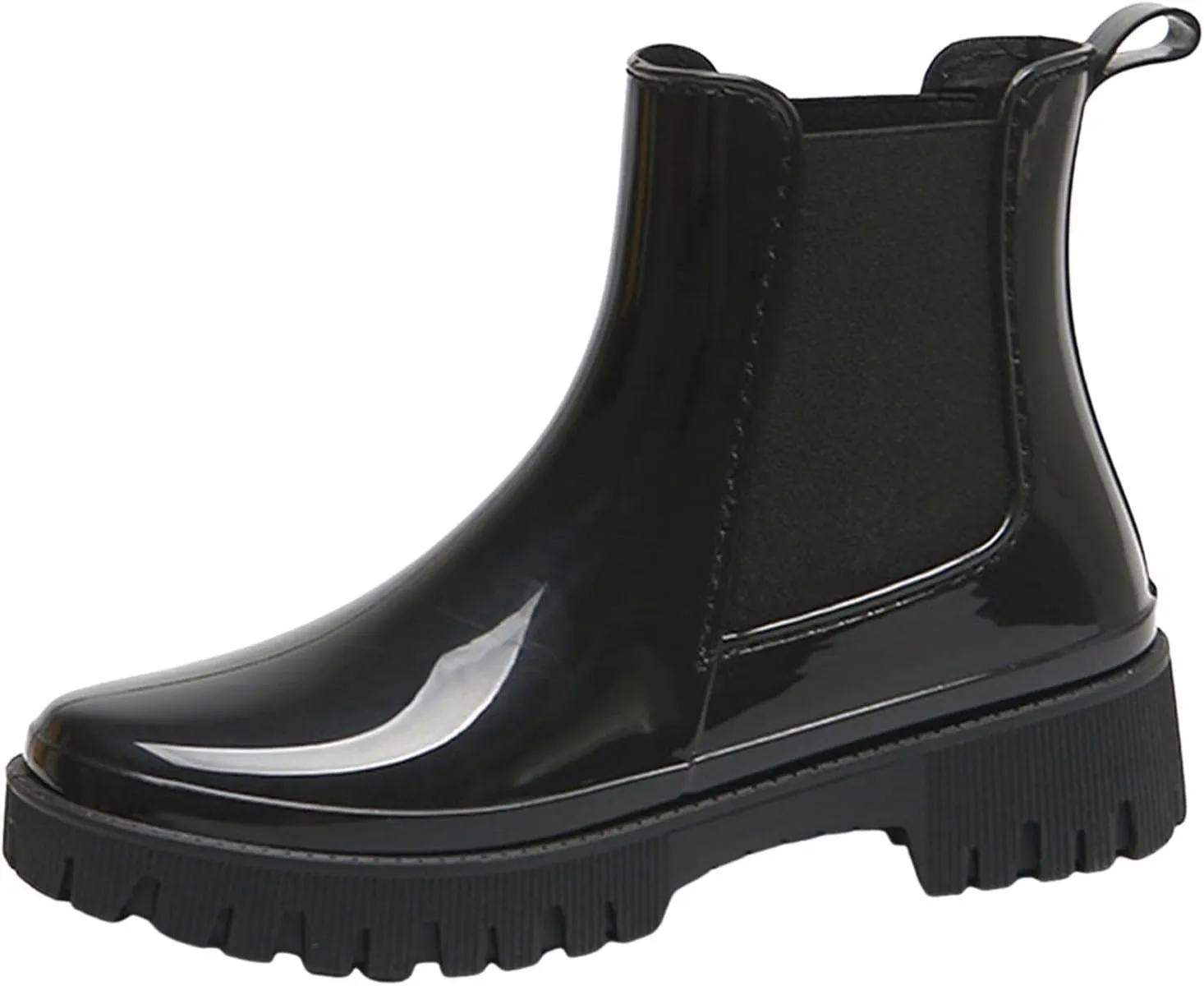 Cathalem Women's Ankle Rain Boots Waterproof Chelsea Rain Boots Rubber Boots Women Short Garden Boots Anti Slip Work Booties
