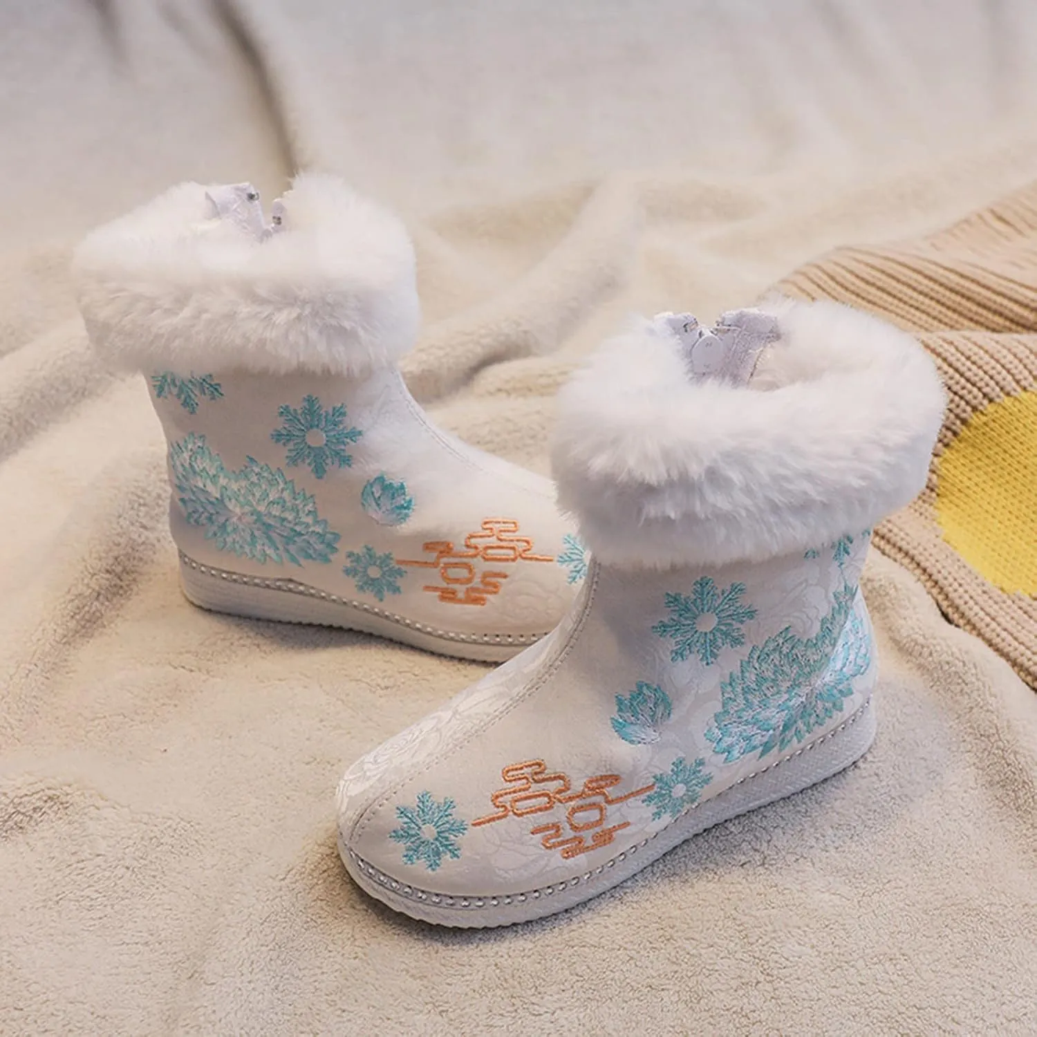 Chinese New Year Shoes Warm Cotton Boots Embroidered Boots National Boots Cotton Boots Toddler Boots