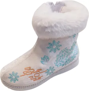 Chinese New Year Shoes Warm Cotton Boots Embroidered Boots National Boots Cotton Boots Toddler Boots