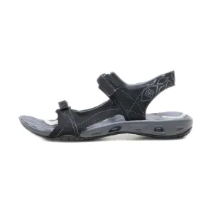Columbia Flat Sandals Leather Black Colour For Women