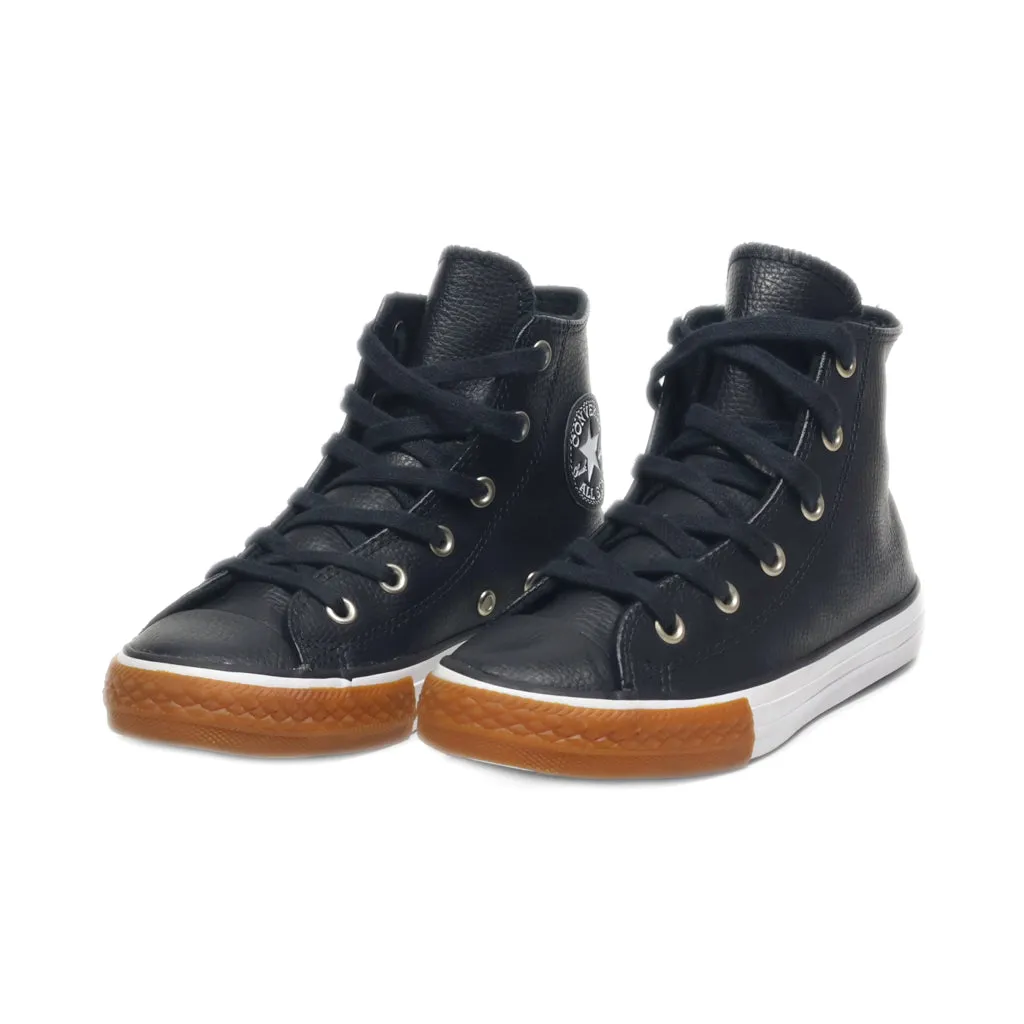 Converse Ankle Boots Leather Black Colour For Kids
