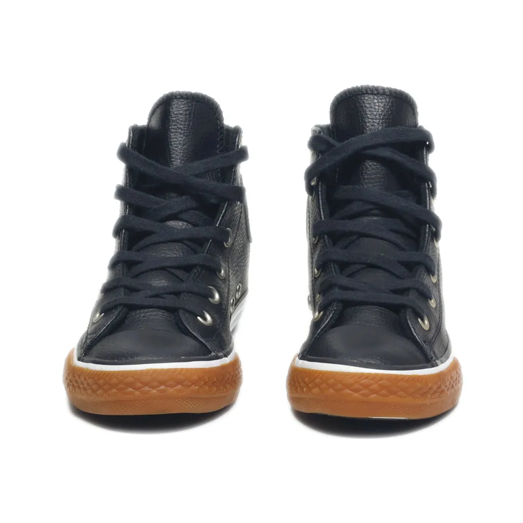 Converse Ankle Boots Leather Black Colour For Kids