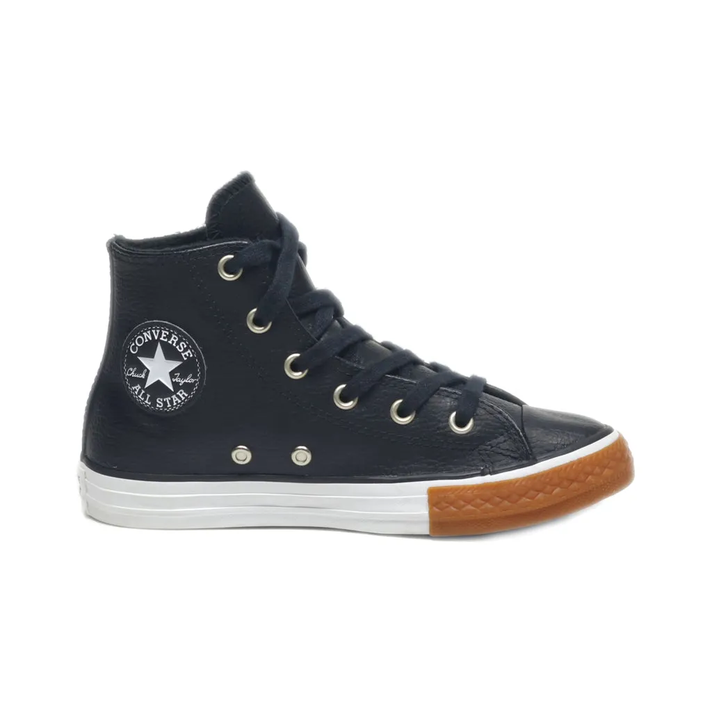 Converse Ankle Boots Leather Black Colour For Kids
