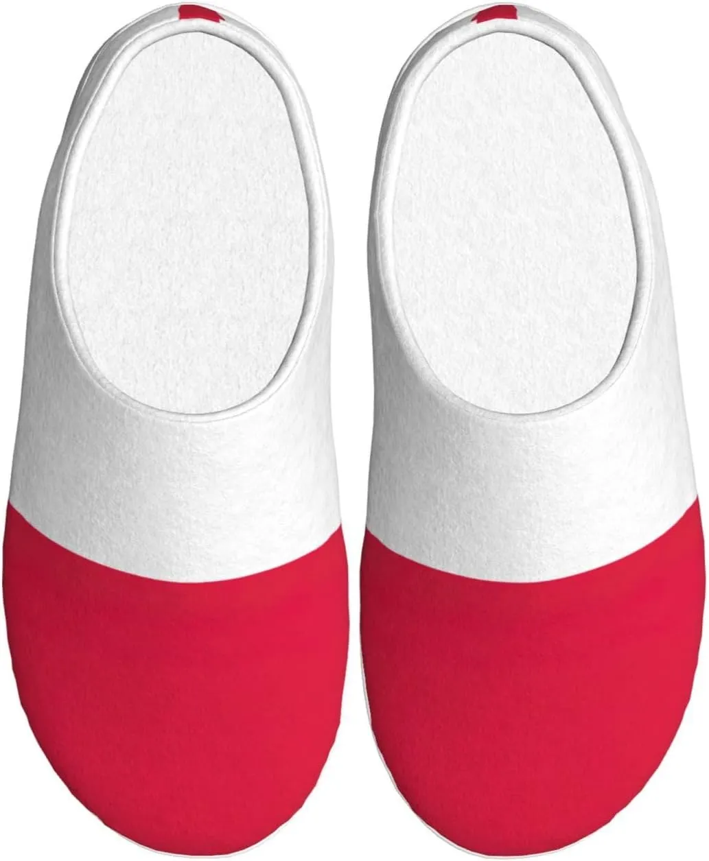 Cozy Polish flag print Slippers Indoor and Outdoor Fuzzy House Shoes Anti-Skid Sole Gifts for Women Indoor Scuff