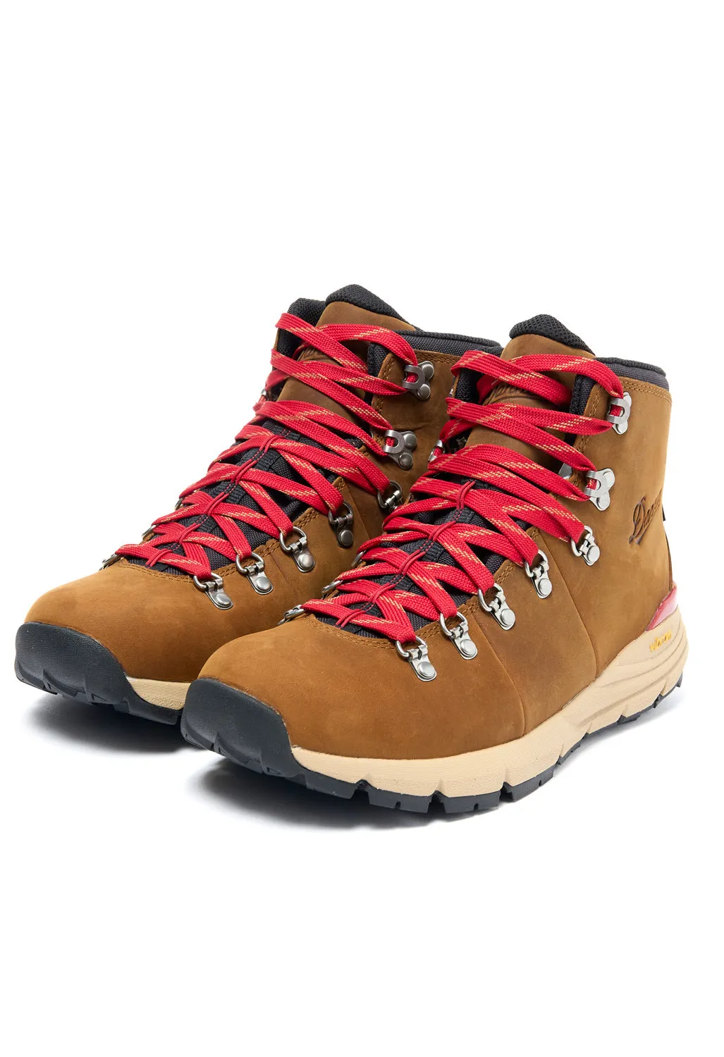 Danner Women's Mountain 600 Leaf 4.5" GTX Boots - Grizzly Brown / Rhodo Red