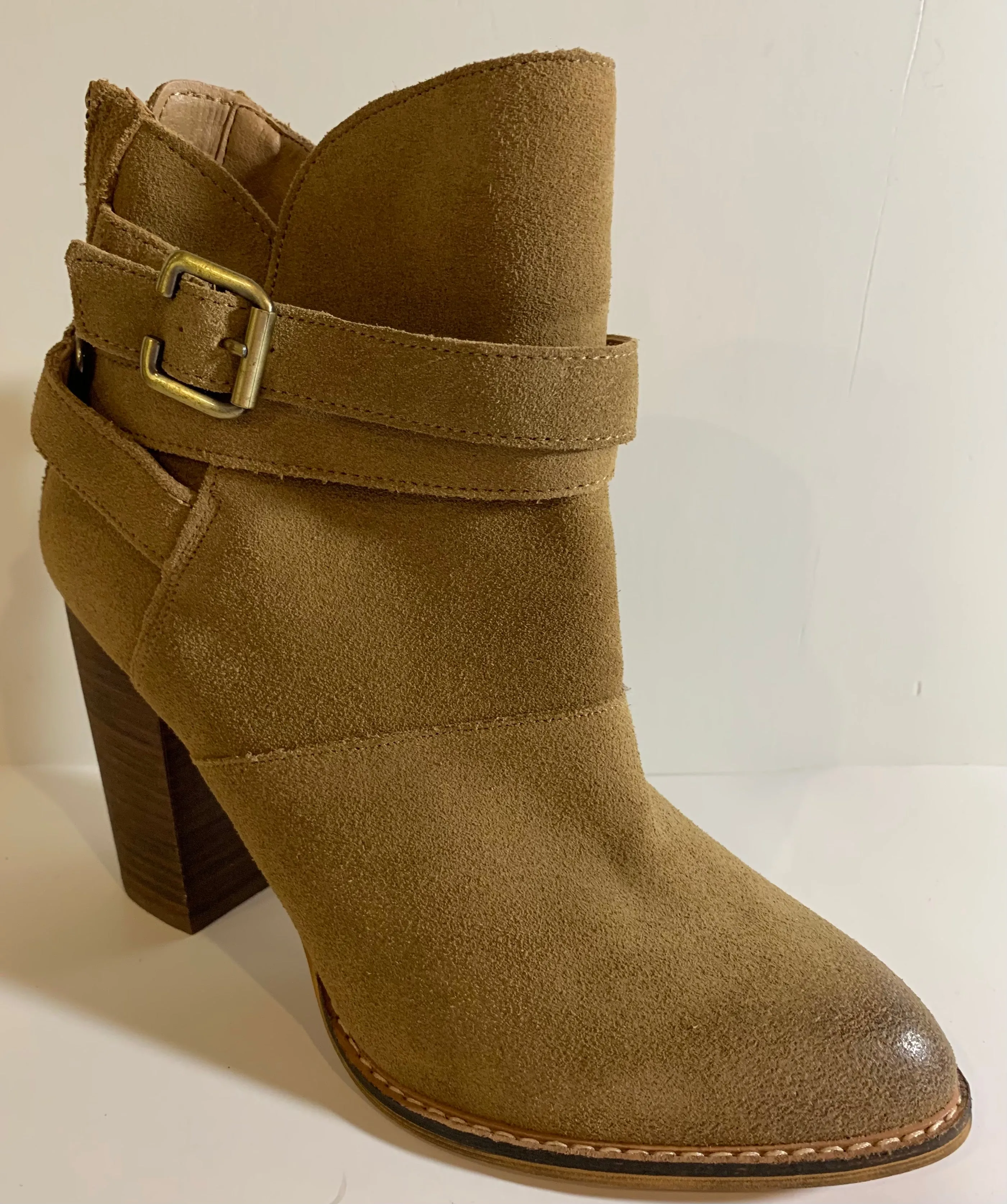 Dark Camel Short Suede Zip It Boots | Chinese Laundry - CLEARANCE