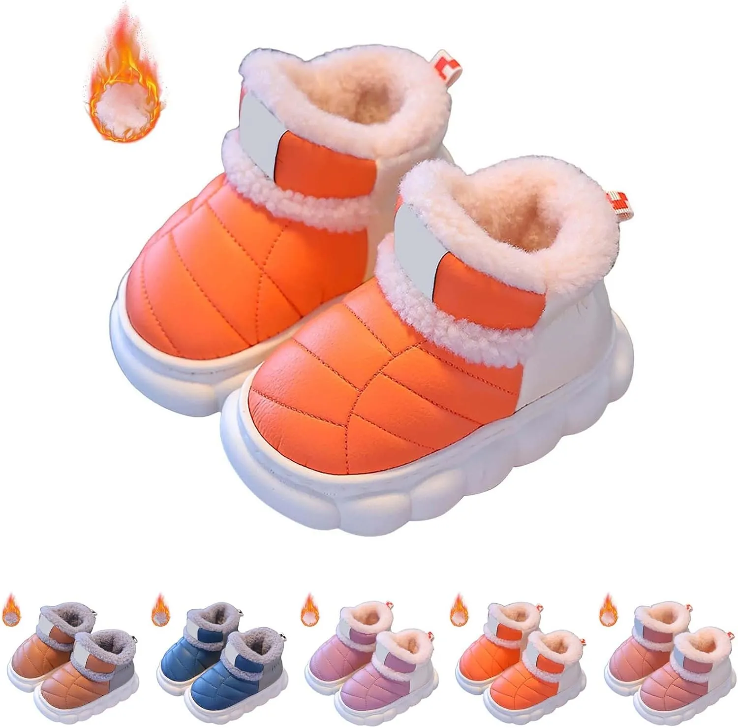 Girls Boys Snow Boots Outdoor Warm Non Slip Indoor Warm Shoes Small Large Children's Winter Girl Fall Boots