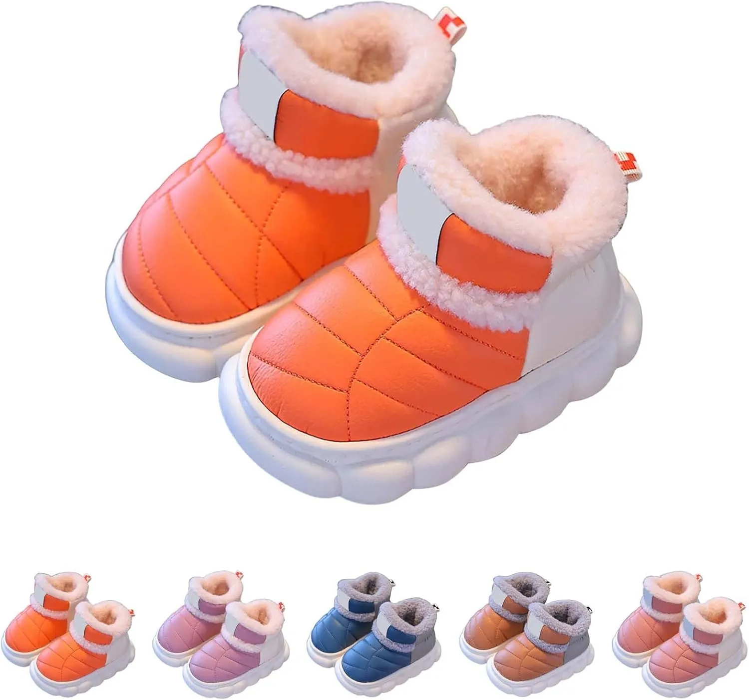Girls Boys Snow Boots Outdoor Warm Non Slip Indoor Warm Shoes Small Large Children's Winter Girl Fall Boots