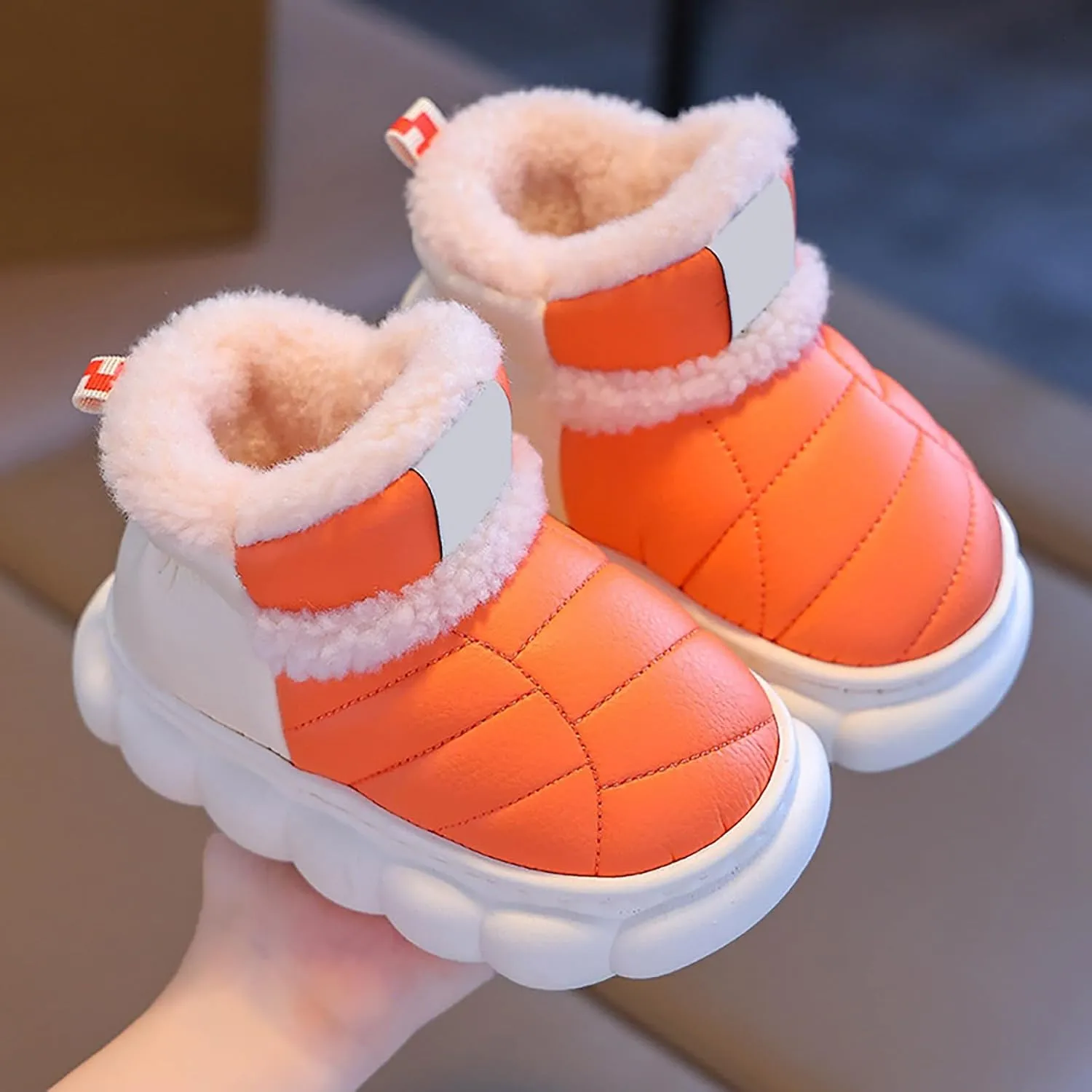 Girls Boys Snow Boots Outdoor Warm Non Slip Indoor Warm Shoes Small Large Children's Winter Girl Fall Boots