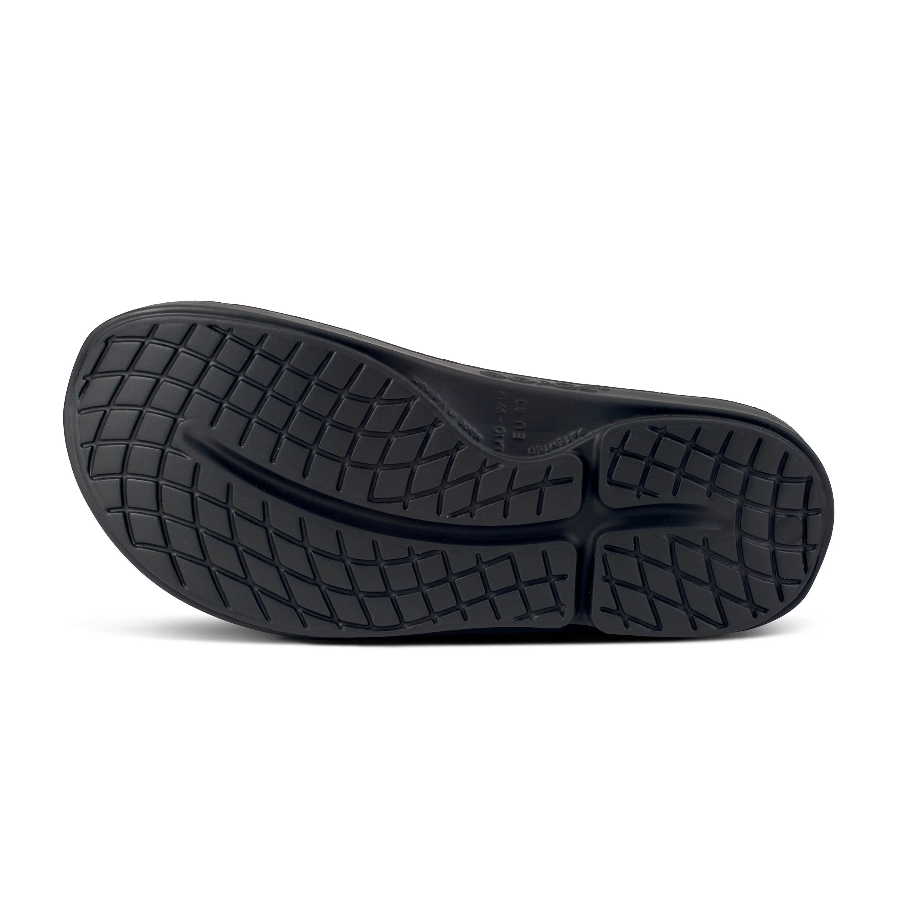 Men's Oofos OOahh Sport Slide Sandal Color: Black White