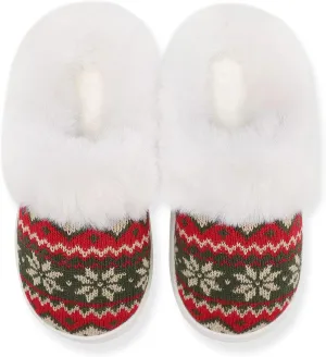 NineCiFun Women's Warm Fuzzy Cute Christmas Slippers - Memory Foam Insole, Bedroom & Gift