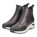 Rieker N9381-60 Brown Combination Womens Casual Comfort Sporty Zip Up Ankle Boots
