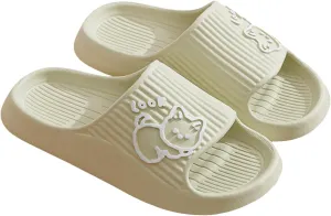 Showers Sandals Mens Cloud Slides Women and Men Pillow Slippers Shower Shoes Drainage Hole Non-Slip Dorms Outdoor