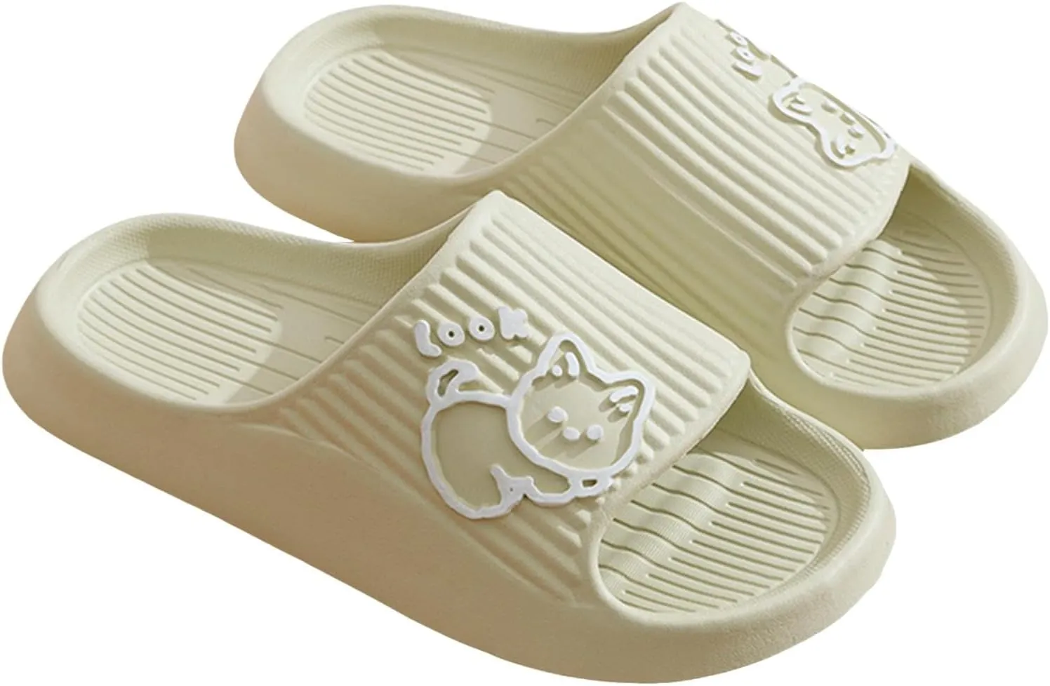 Showers Sandals Mens Cloud Slides Women and Men Pillow Slippers Shower Shoes Drainage Hole Non-Slip Dorms Outdoor