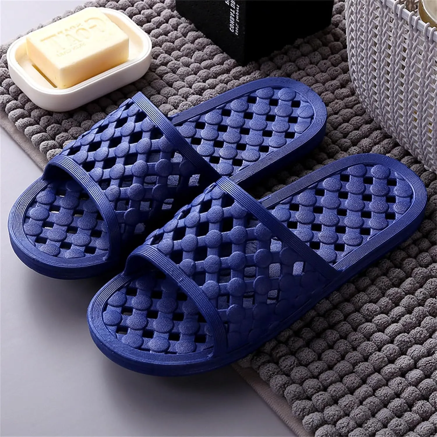 Showers Sandals Mens Cloud Slides Womens Bathroom Slipper Pillow Slippers Drainage Hole Quick Drying Dorms Outdoor