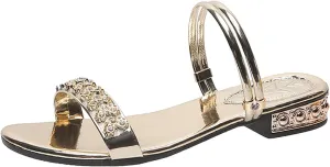 Slides Sandals Women Footwear Size Slippers And Casual Low Fashion Large Heel Rhinestone Summer Fashion Spring Women