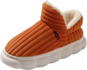 Slippers for Women, Memory Foam Warm Closed Back Winter Slippers Cozy Soft Faux Fur Plush Fuzzy Collar Indoor Slippers