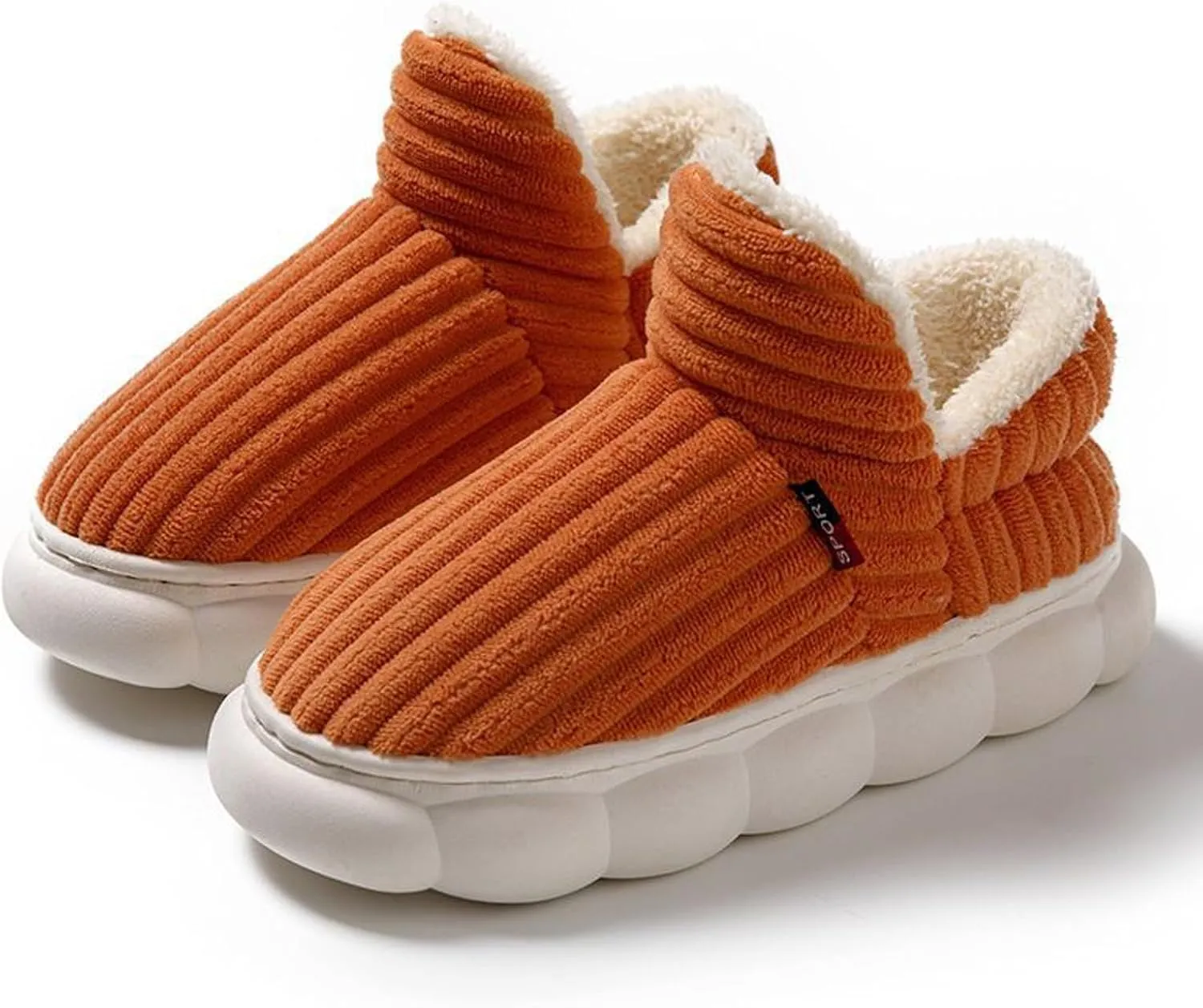 Slippers for Women, Memory Foam Warm Closed Back Winter Slippers Cozy Soft Faux Fur Plush Fuzzy Collar Indoor Slippers