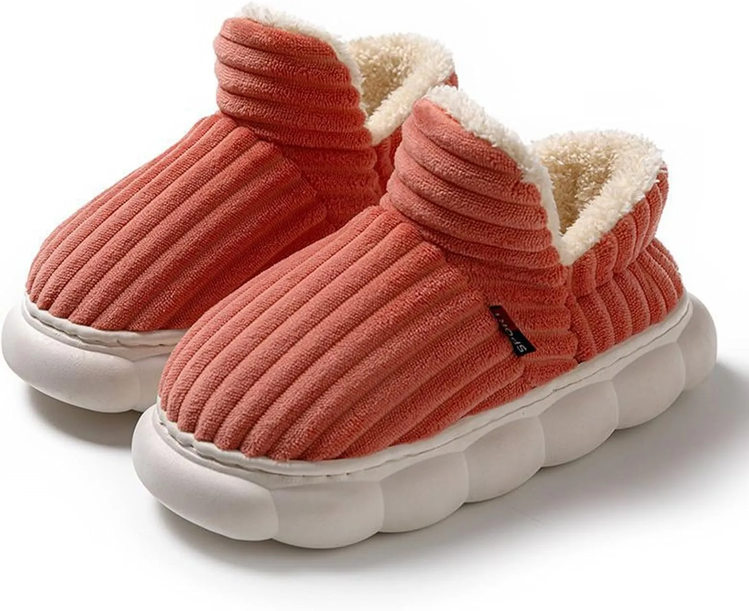 Slippers for Women, Warm Memory Foam Closed Back Winter Slippers Cozy Soft Faux Fur Plush Fuzzy Collar Indoor Slippers