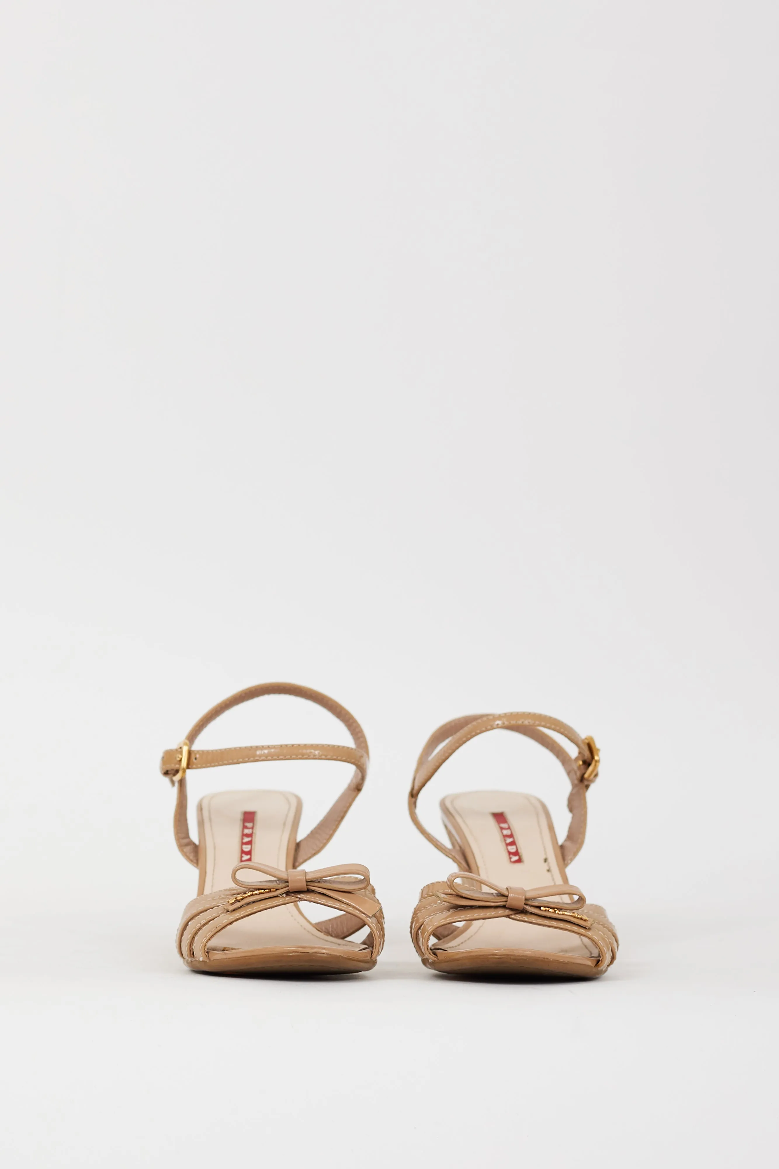 Sport Beige Patent Leather & Cork Wedge Sandal