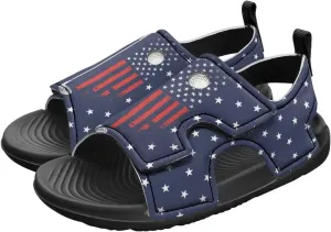 Unisex-Child Casual Sandal Vintage American Flag Sport Outdoor Summer Sandals Open Toe Hiking Water Shoes for Boys Girls