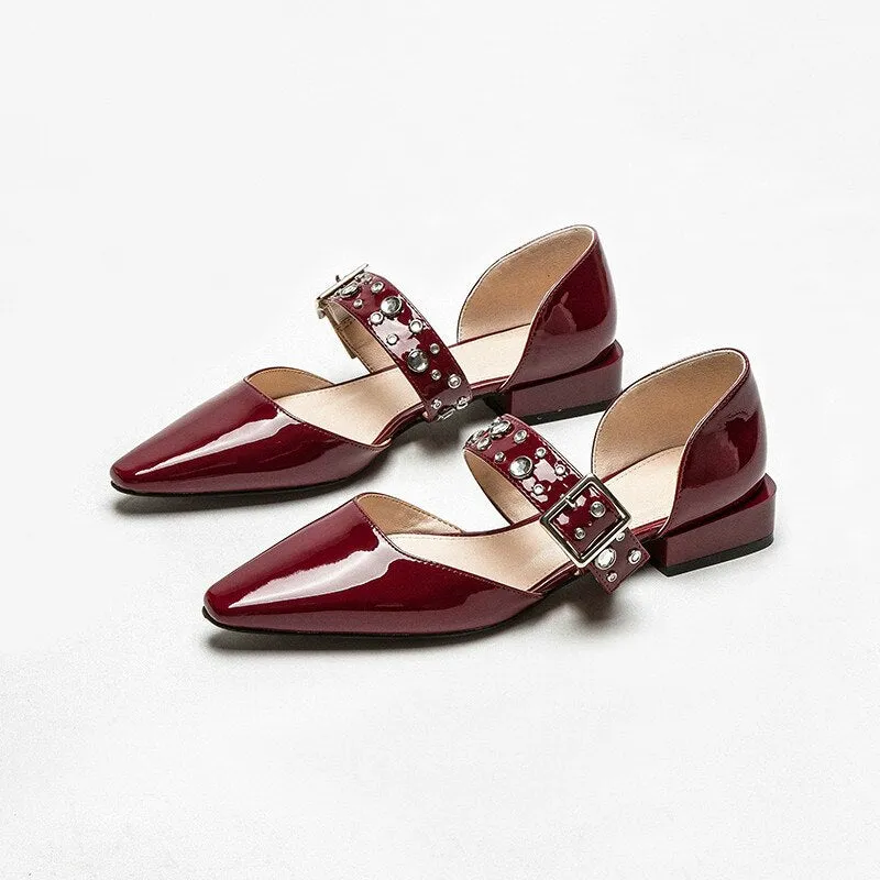 xiangtuibao Summer Crystal Diamond Bling Women Pumps Buckle Pointed Toe High Heels Spike High Heels Mules Slippers Party Shoes