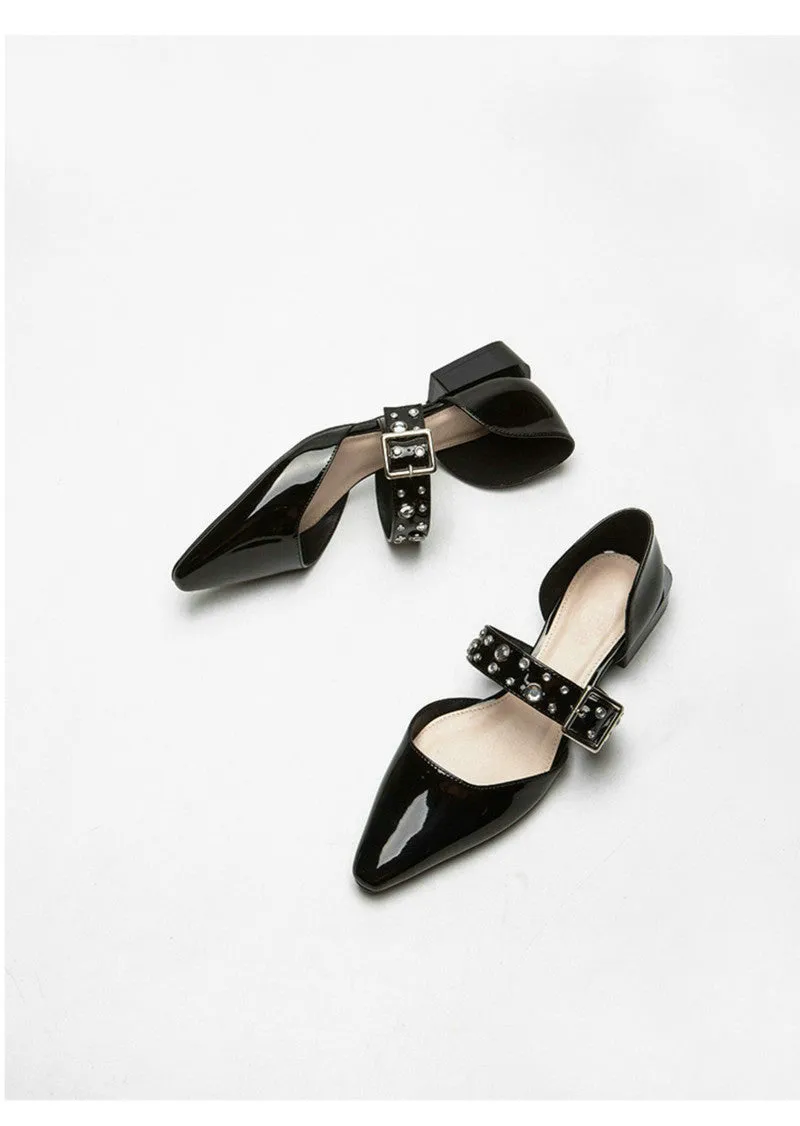 xiangtuibao Summer Crystal Diamond Bling Women Pumps Buckle Pointed Toe High Heels Spike High Heels Mules Slippers Party Shoes
